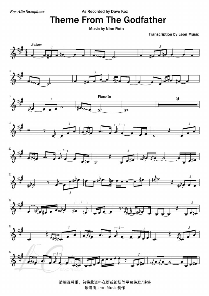 The Godfather score preview